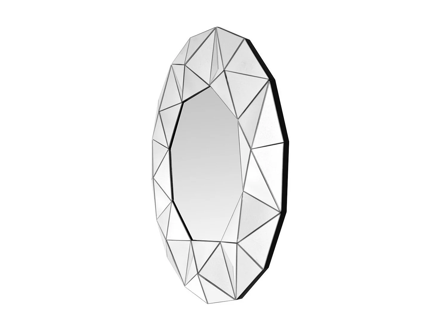 Miroir Mural Design "Vulcanus" 70cm Argent