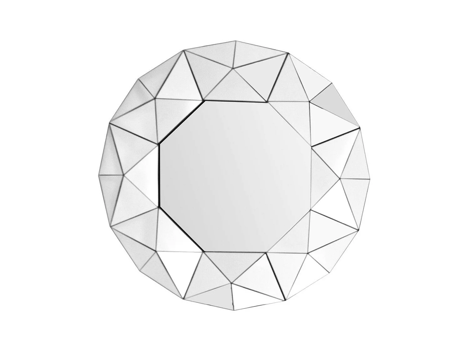 Miroir Mural Design "Vulcanus" 70cm Argent