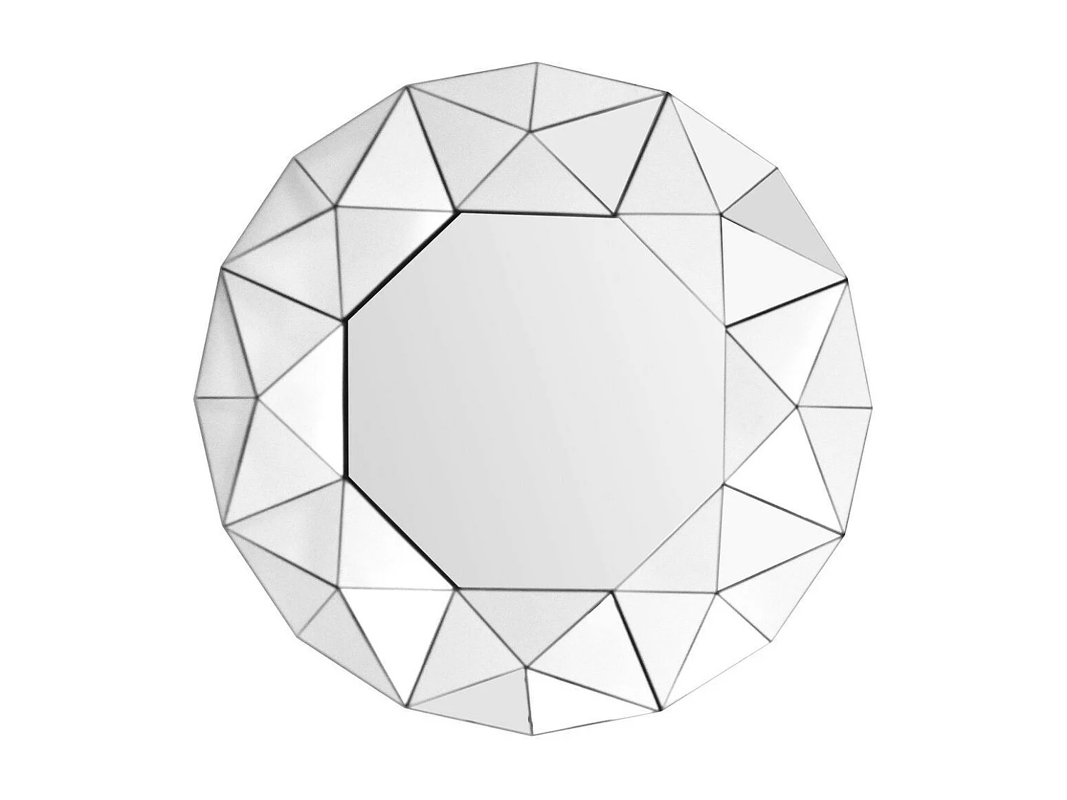 Miroir Mural Design "Vulcanus" 70cm Argent