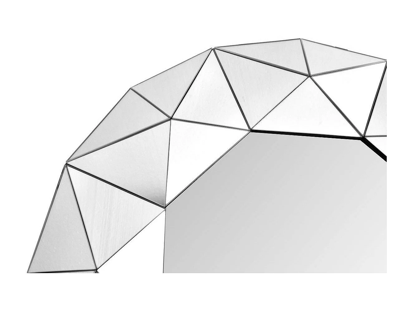 Miroir Mural Design "Vulcanus" 70cm Argent