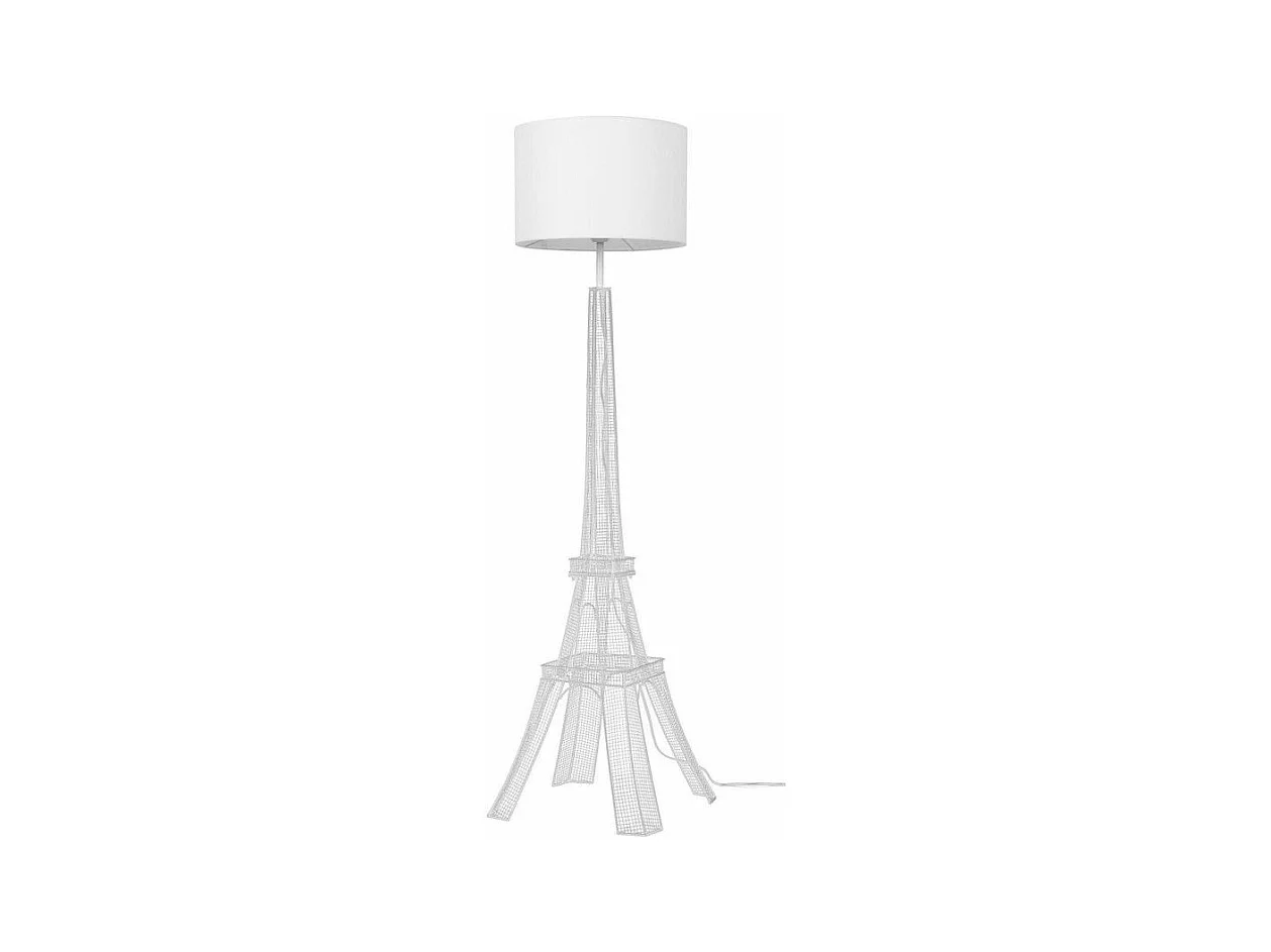 Lampadaire Trépied "Tour Eiffel" 139cm Blanc