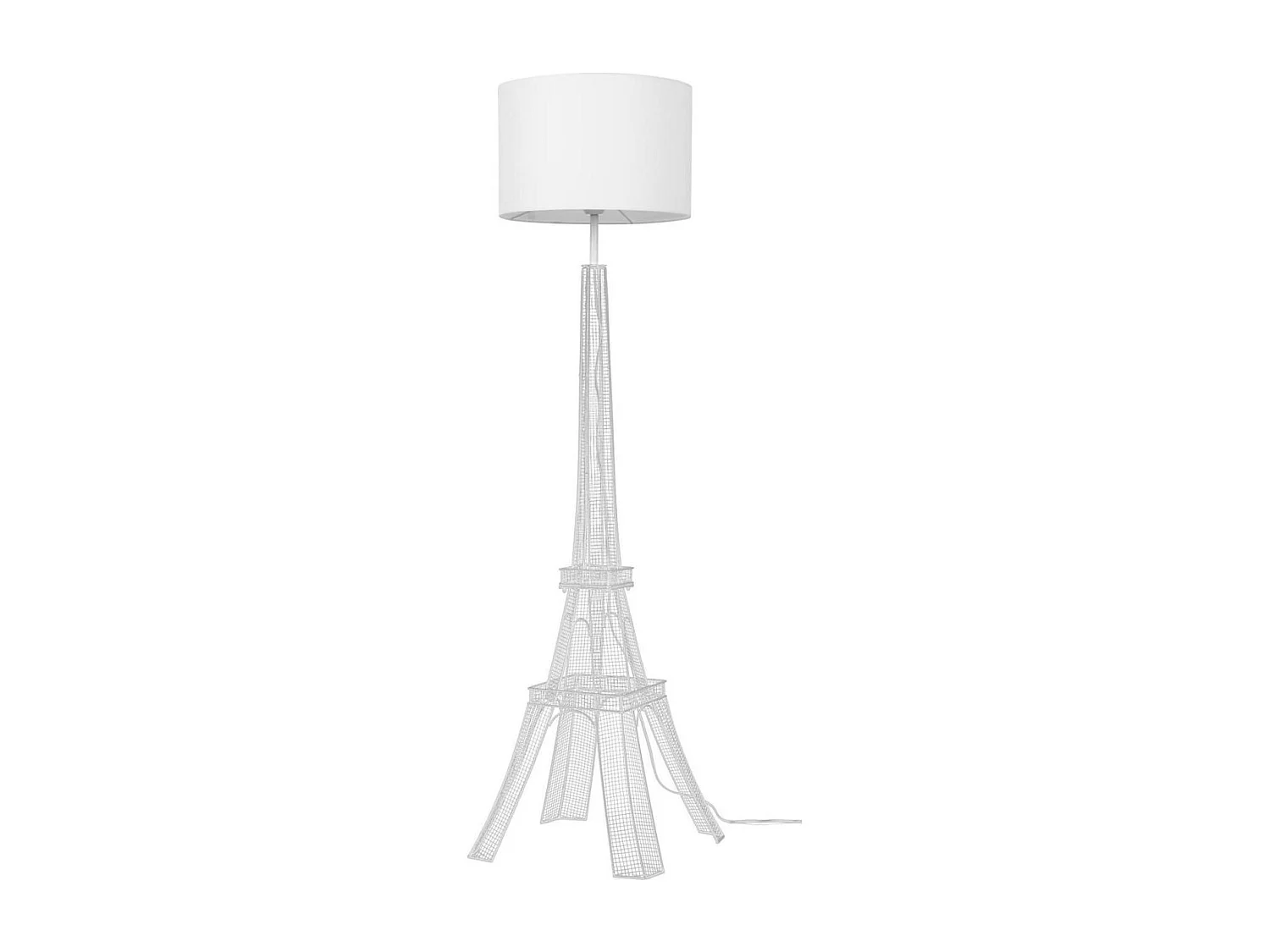 Lampadaire Trépied "Tour Eiffel" 139cm Blanc