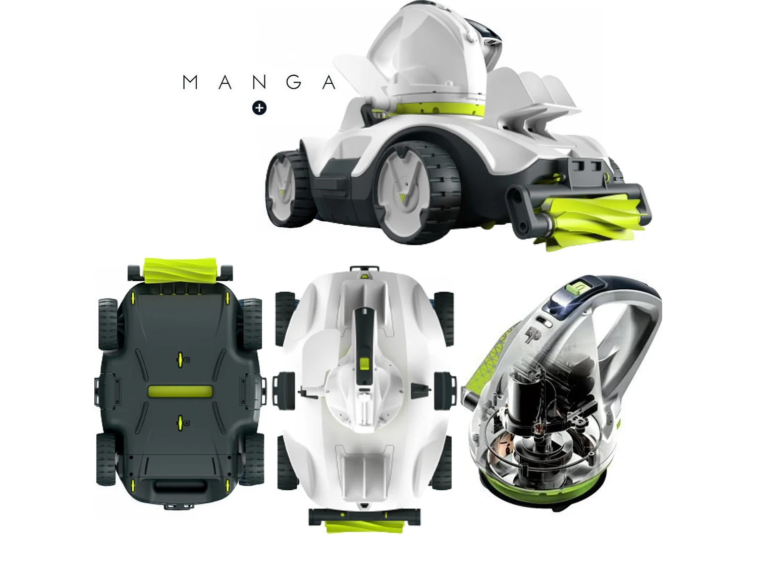 Robot Nettoyeur de Piscines Hors-Sol Kokido Manga Plus 65 m² Batterie 120 min Réservoir 7,2 L