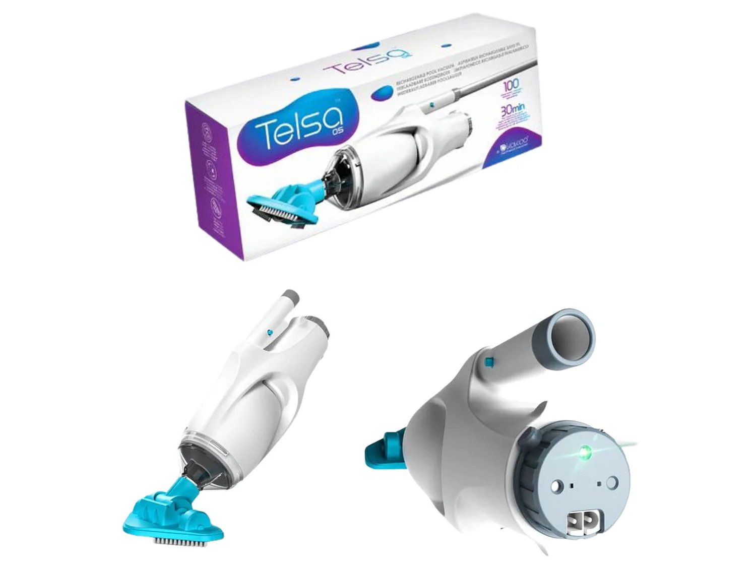 Aspirateur de Piscine Manuel Kokido Telsa 5 Batterie 30 Min.