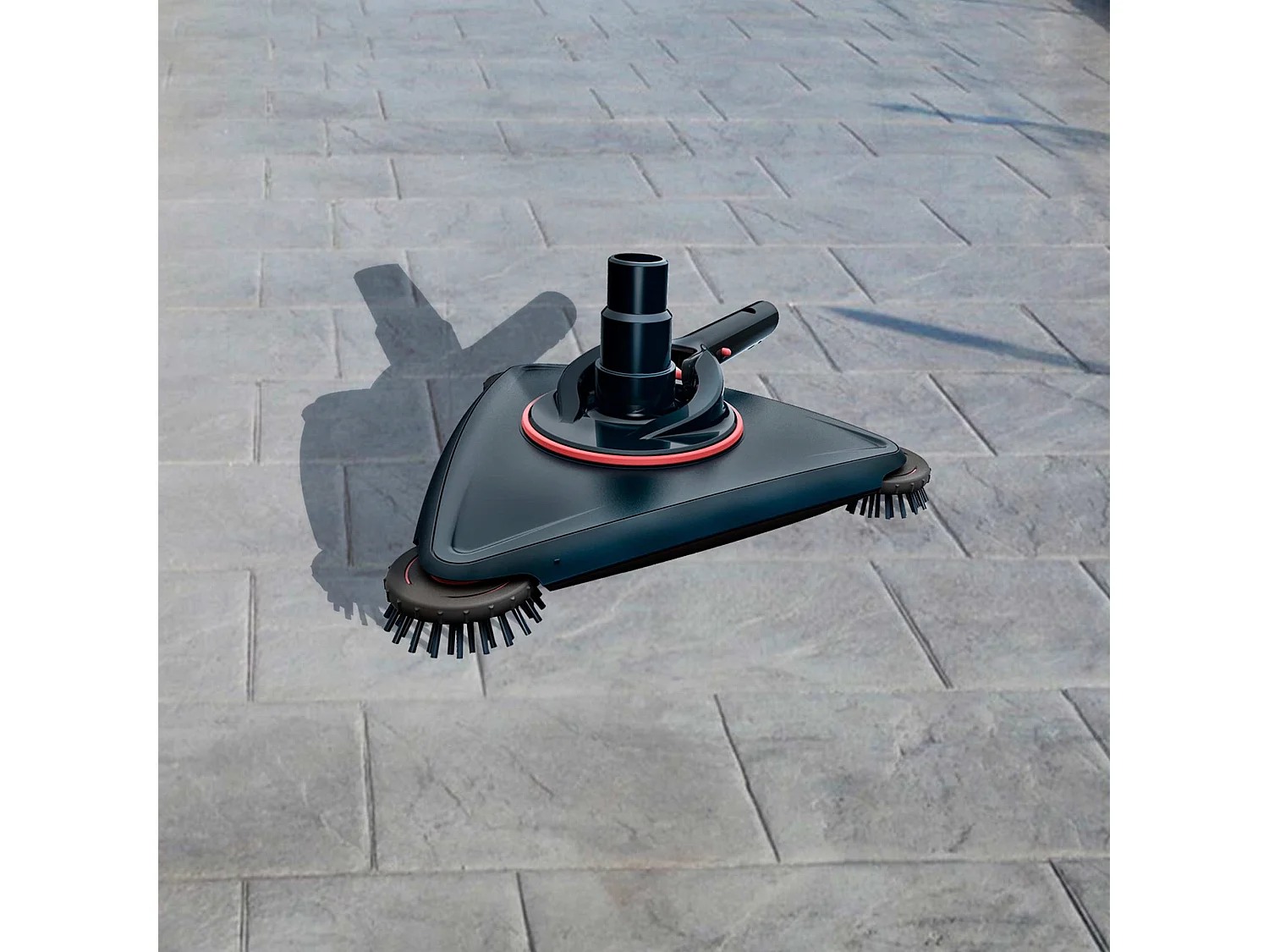Aspirateur Nettoyeur Manuel de Piscine Kokido Revolution Forme Triangulaire, Brosses Rotatives et Raccord 32/38 mm