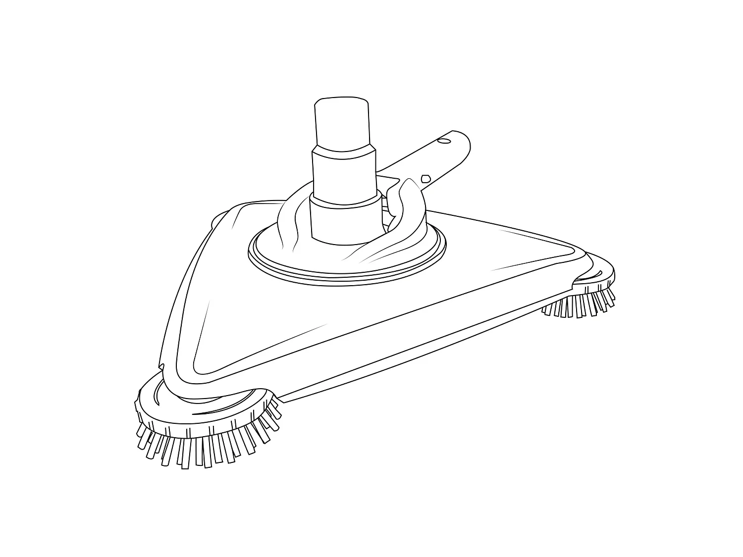 Aspirateur Nettoyeur Manuel de Piscine Kokido Revolution Forme Triangulaire, Brosses Rotatives et Raccord 32/38 mm