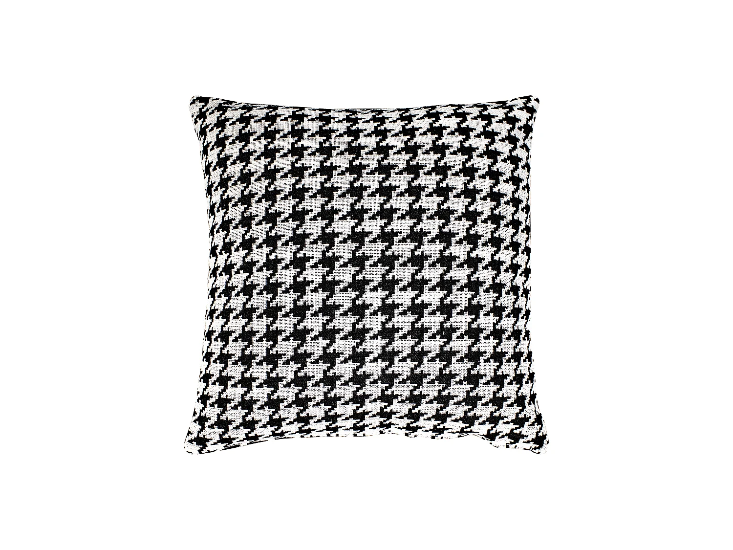 Cojín con Relleno con Estampado Pata de Gallo Kuatéh Ribe 45x45 cm Negro y Blanco