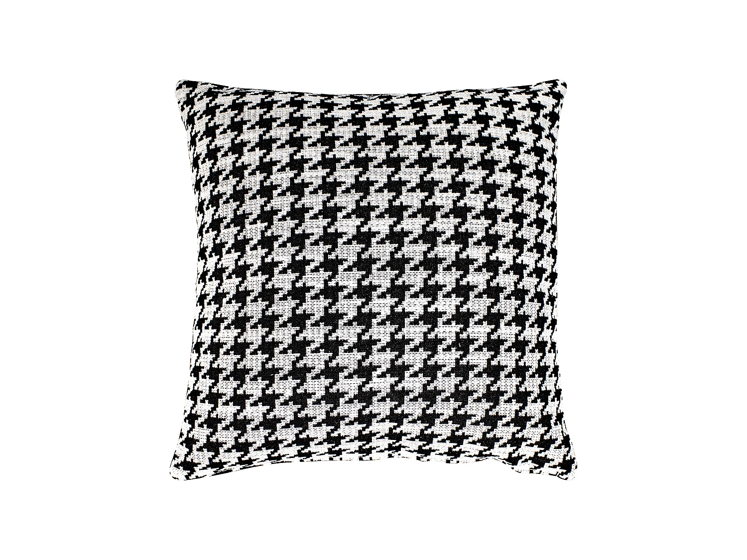 Cojín con Relleno con Estampado Pata de Gallo Kuatéh Ribe 45x45 cm Negro y Blanco