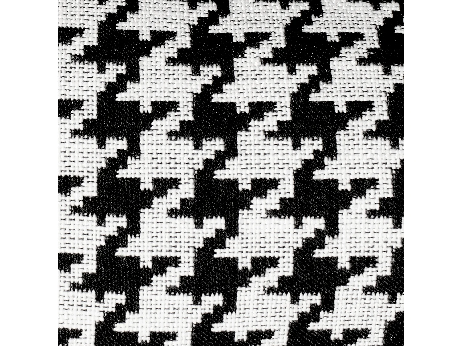 Cojín con Relleno con Estampado Pata de Gallo Kuatéh Ribe 45x45 cm Negro y Blanco