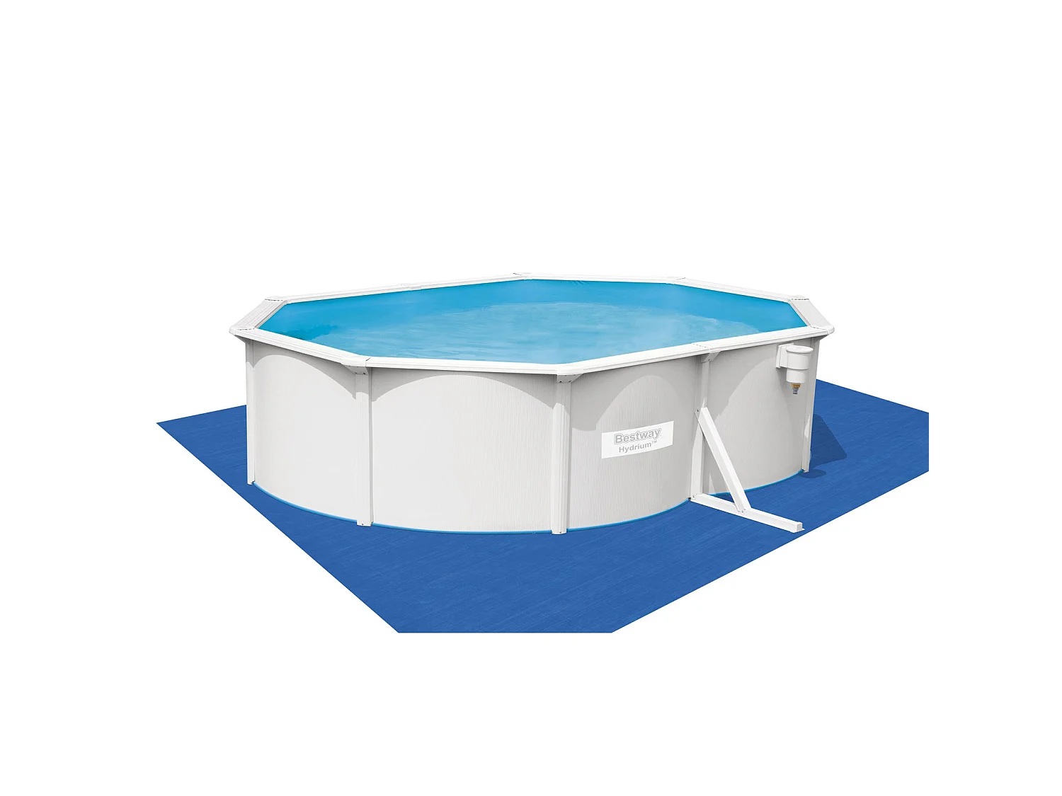 Piscine Hors-Sol en Acier Bestway Hydrium 500x360x120 cm Épurateur à Sable de 3 028 litres/heure