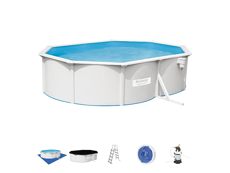 Piscine Hors-Sol en Acier Bestway Hydrium 500x360x120 cm Épurateur à Sable de 3 028 litres/heure
