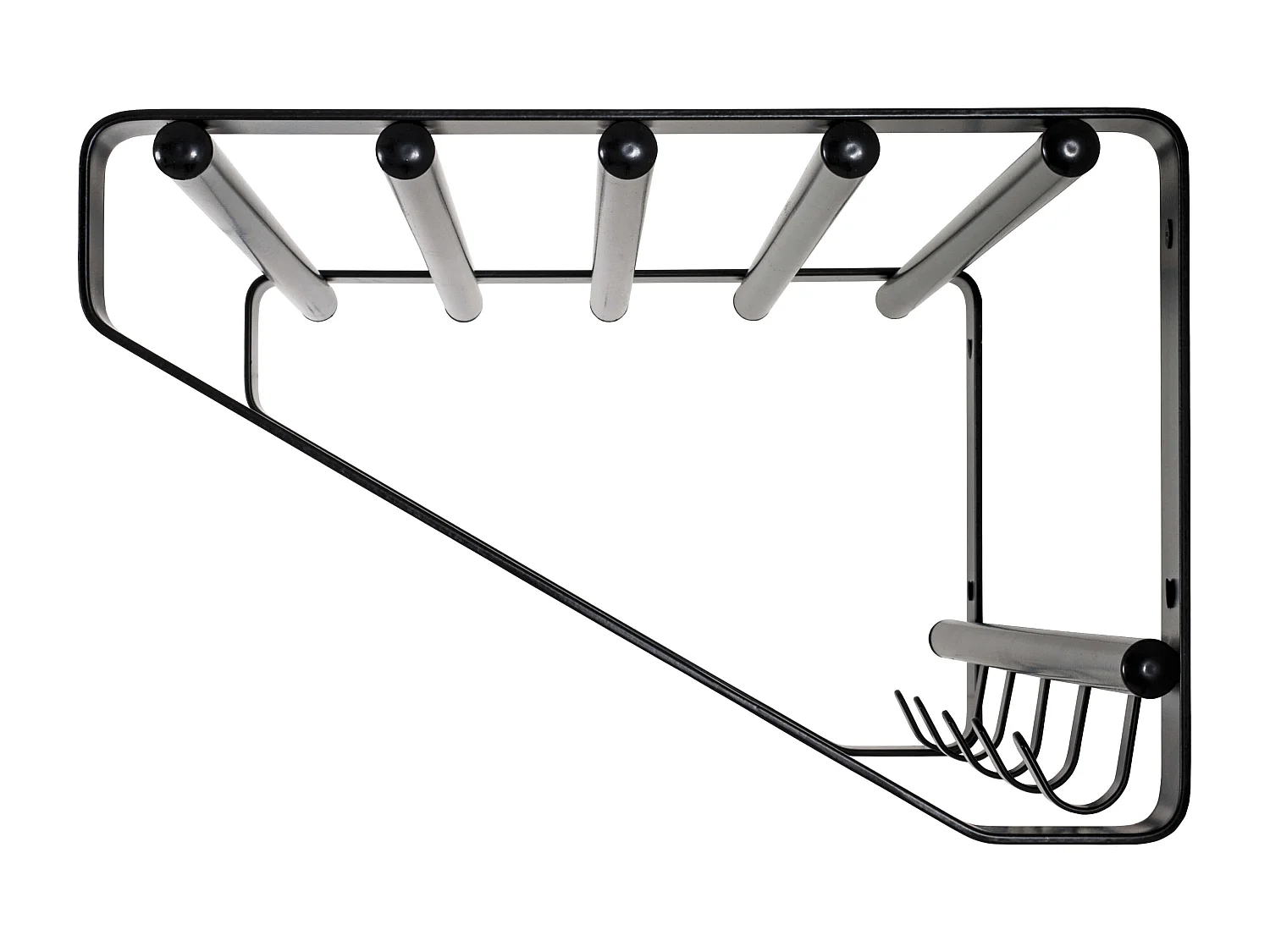 Alden armario de pared de diseño metálico negro