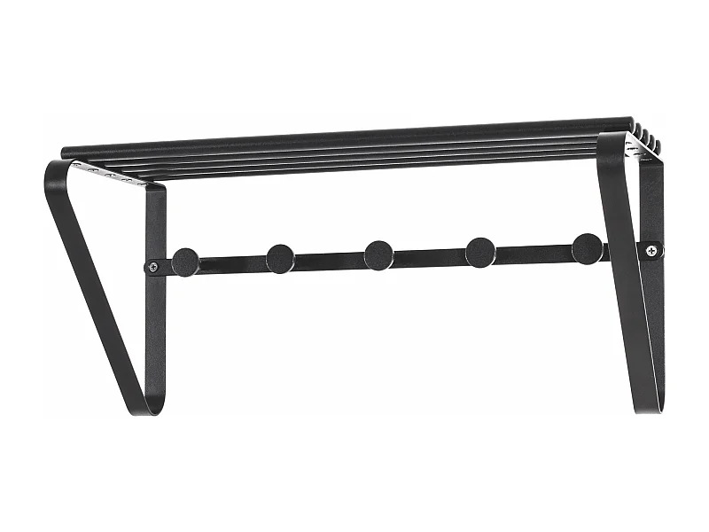 Perchero de pared de metal negro clásico Axel