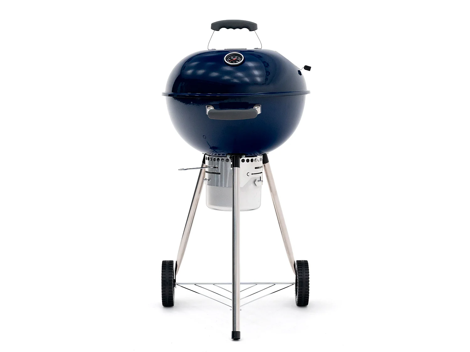 Barbecue au Charbon à Roulettes Kekai Yellowstone 58x47x100 cm Rond avec Couvercle et Briquet Couleur Bleu