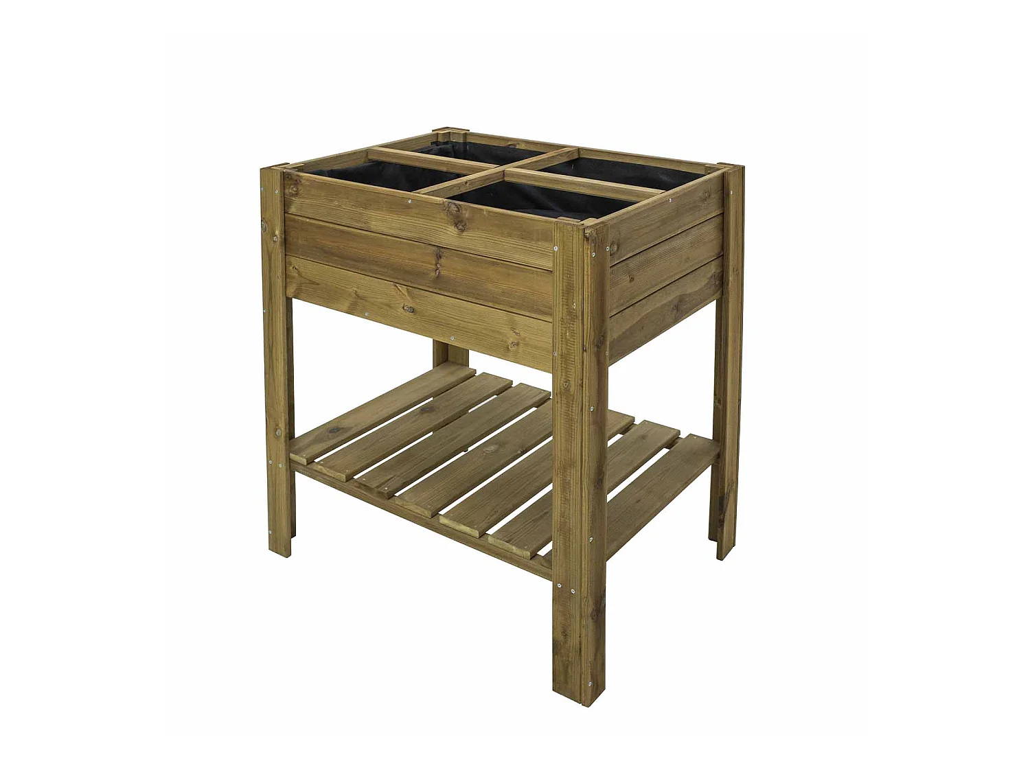 Orto Urbano Gardiun 75 L. 40x80x88 cm Legno Trattato e Fodera Geotextil