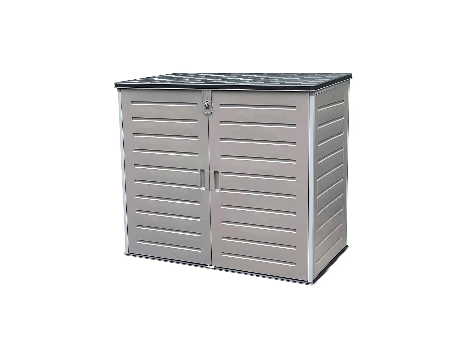 Baule in Resina Gardiun Soften II 1.170 L 140x82x123 cm Con Molle a Gas Grigio