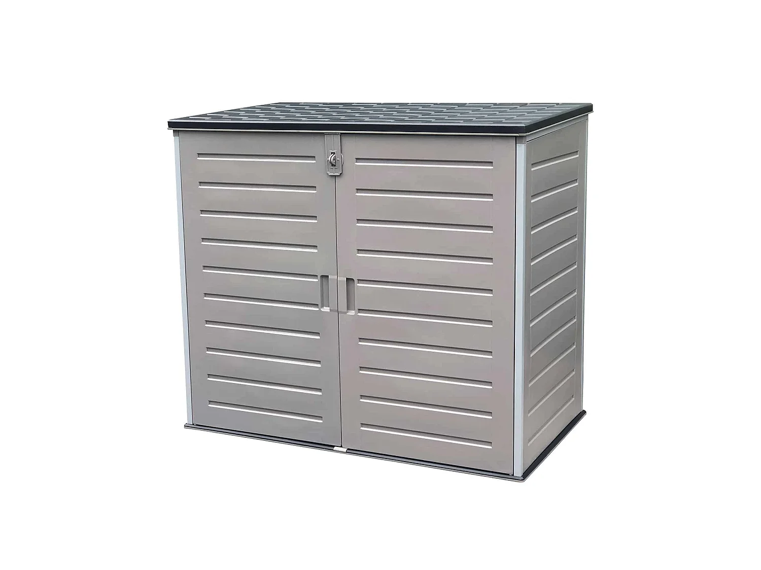 Baule in Resina Gardiun Soften II 1.170 L 140x82x123 cm Con Molle a Gas Grigio