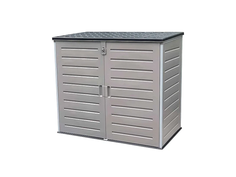 Coffre en Résine Gardiun Soften II 1.170 L 140x82x123 cm avec Amortisseurs | Rangement Filtre à Sable et Pompe | Montage Facile