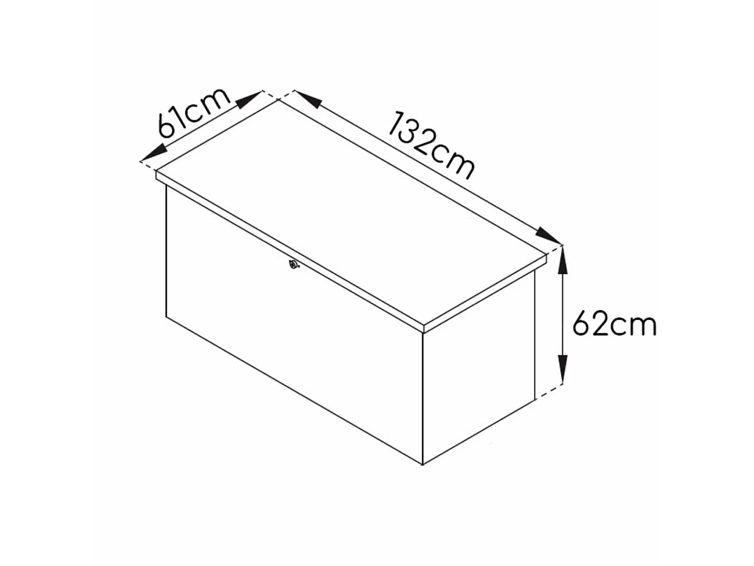 Arcón Exterior para Jardín con Capacidad de 400L Gardiun Arcana II 61x132x62 cm Baúl con Amortiguador