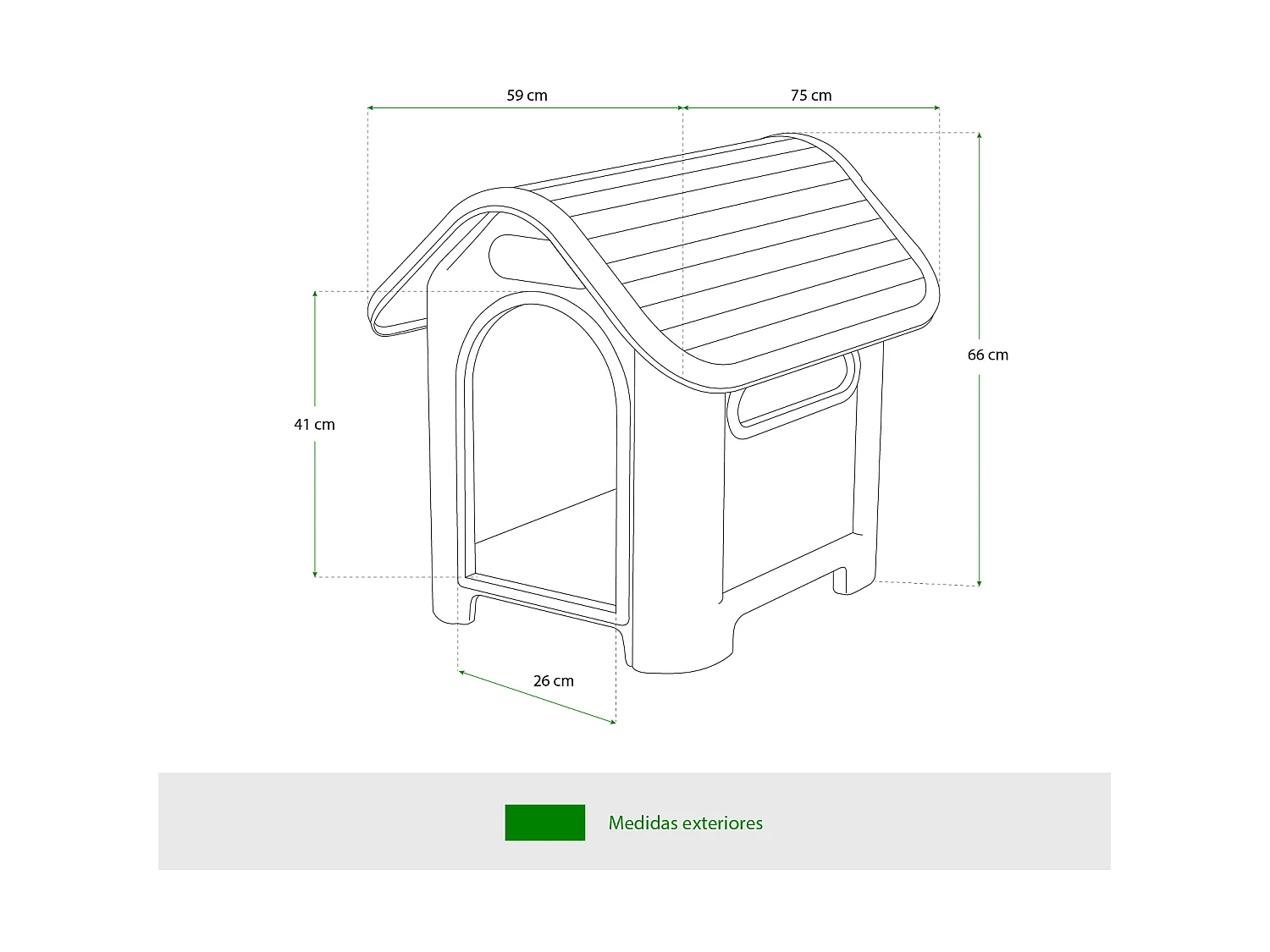 Niche pour Chien Petit Gardiun Kira 75x59x66 cm Fabriquée en Résine Couleur Beige/Rouge