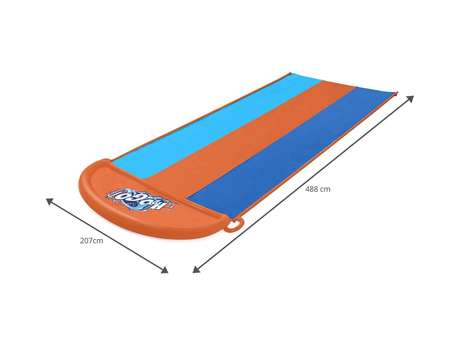 Pista da Scivolo Triple Carril Bestway 488x207 cm Bambini di Etá Superiore ai 3 Anni