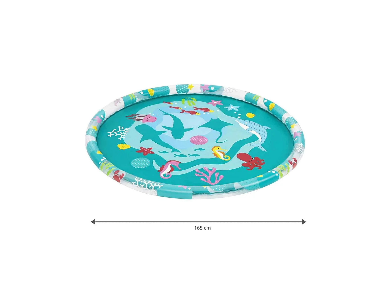 Piscina Alfombra de Chorros de Agua Bestway Ø165 cm Estampado Marino Azul Mayores de 3 Años