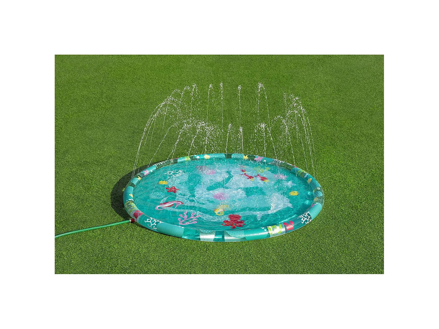 Piscina Alfombra de Chorros de Agua Bestway Ø165 cm Estampado Marino Azul Mayores de 3 Años