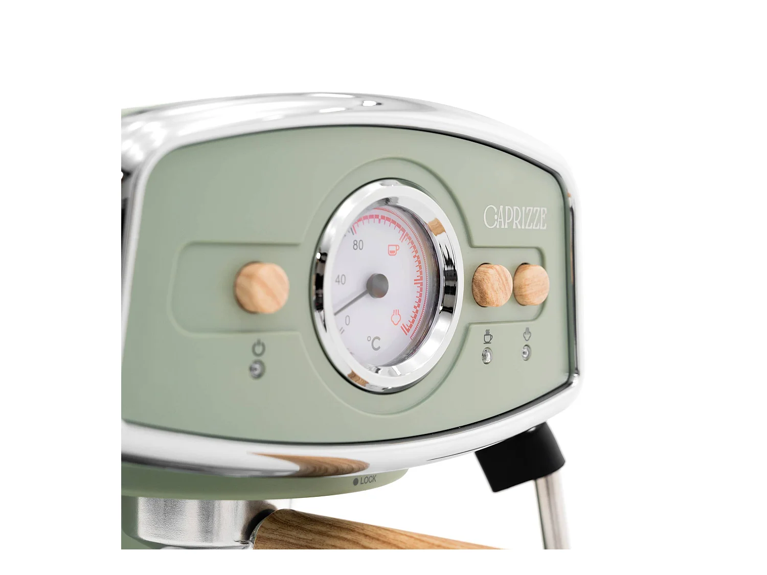 Macchina da caffé express semi-automatica Caprizze Kai 1050 W 15 bar capacitá per 5 tazzine con vaporizzatore colore verde opaco