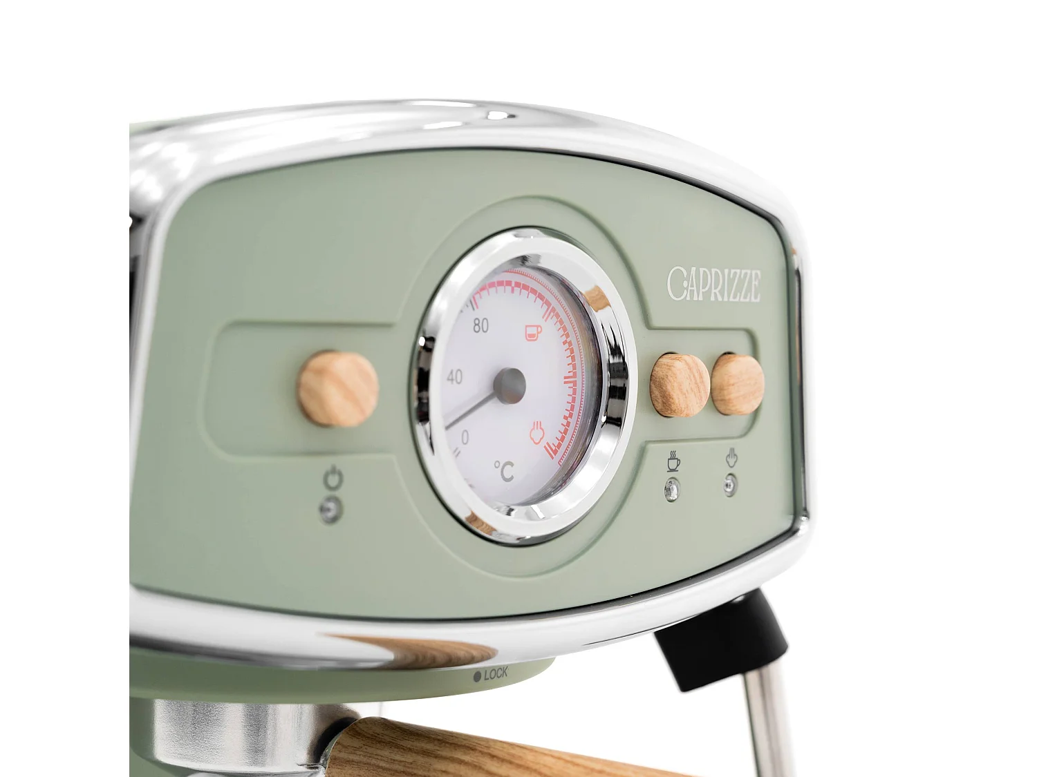 Macchina da caffé express semi-automatica Caprizze Kai 1050 W 15 bar capacitá per 5 tazzine con vaporizzatore colore verde opaco