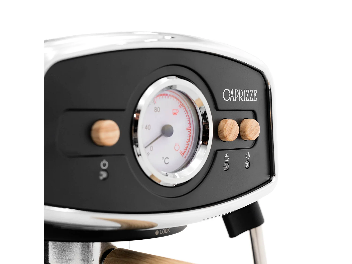 Cafetera Express Semiautomática Caprizze Kai 1050 W 15 Bares Capacidad para 5 Tazas de Café con Vaporizador Color Negro Mate