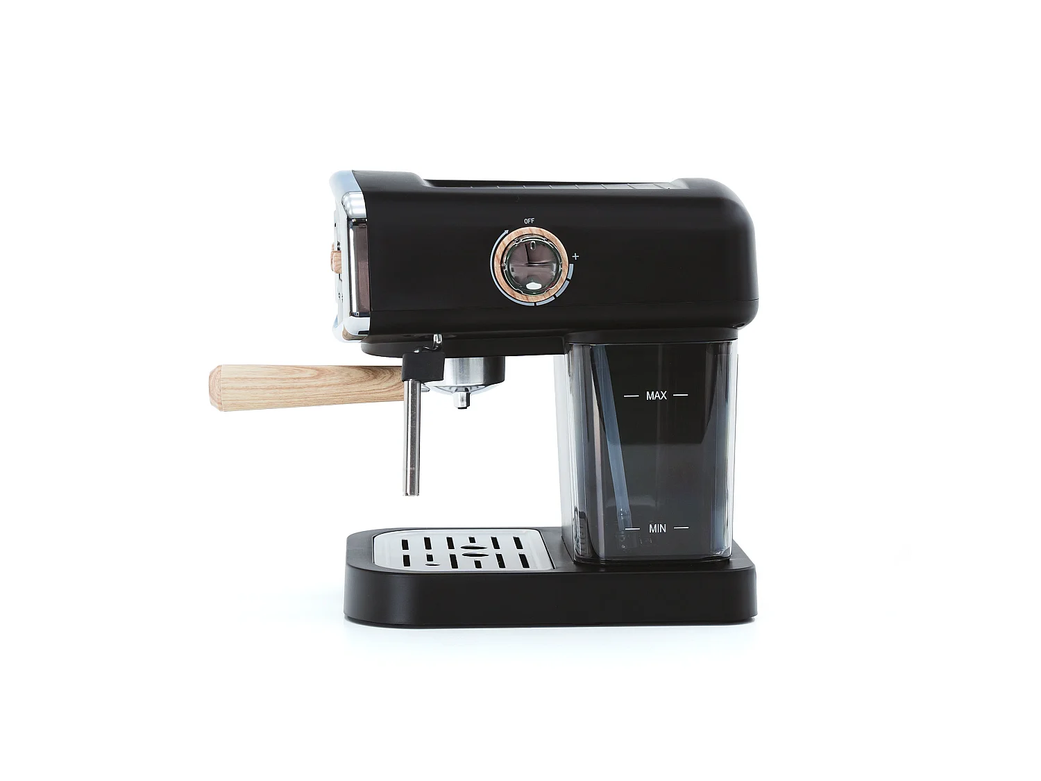 Cafetera Express Semiautomática Caprizze Kai 1050 W 15 Bares Capacidad para 5 Tazas de Café con Vaporizador Color Negro Mate