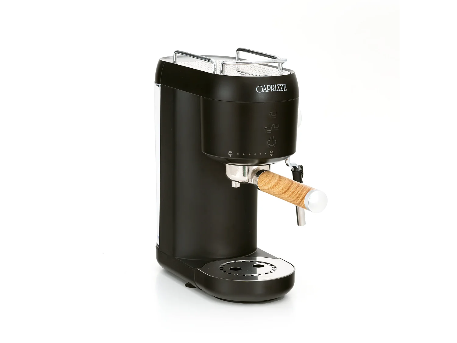 Cafetera Express Semiautomática Caprizze Hikari 1400 W 20 Bares con Vaporizador y Espumador USB incluido Color Negro Mate