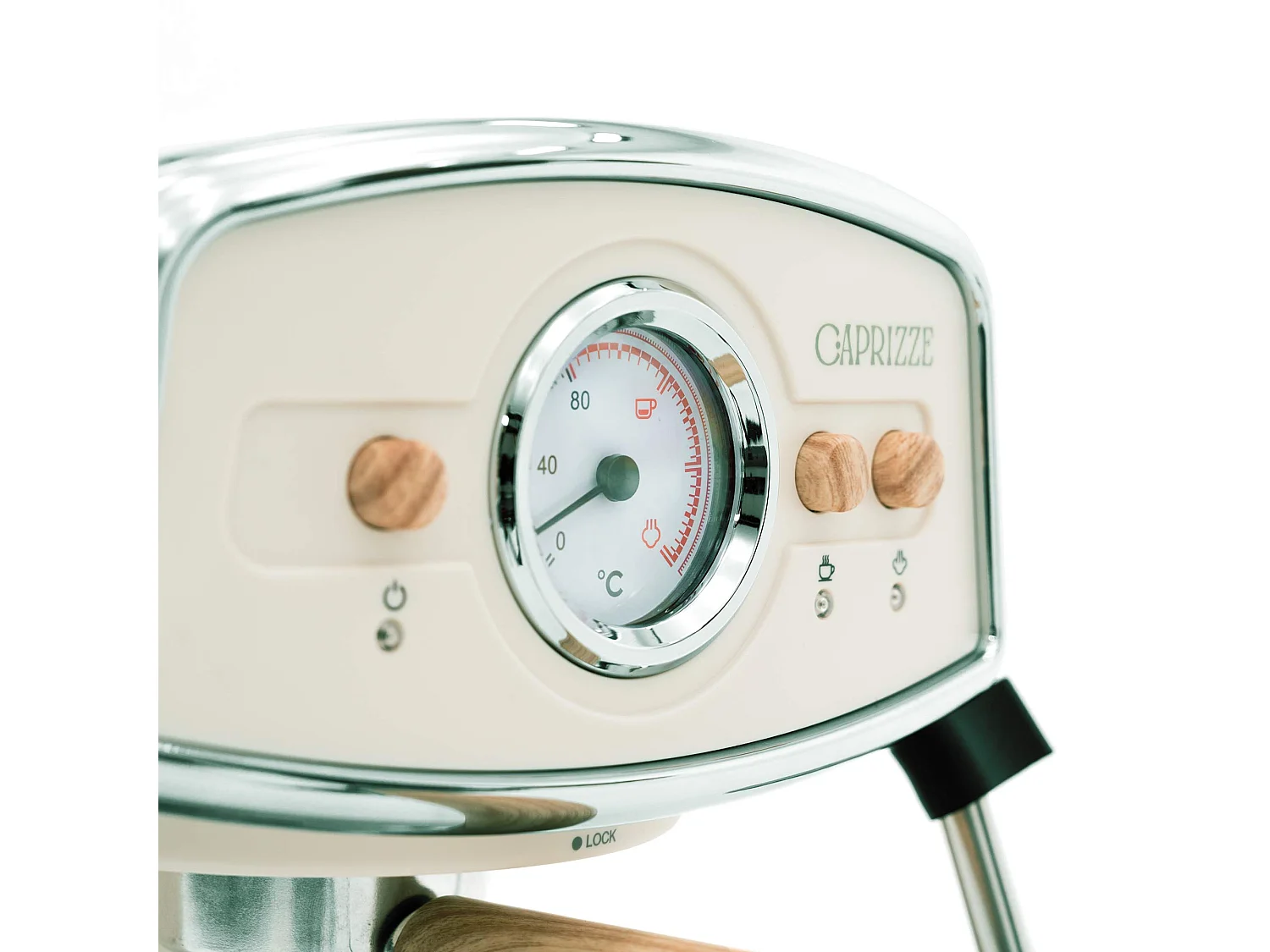 Machine à Café Espresso Caprizze Kai 1050W 15 Bars Semi-automatique Capacité 5 Tasses de Café Vaporisateur Blanc Mat