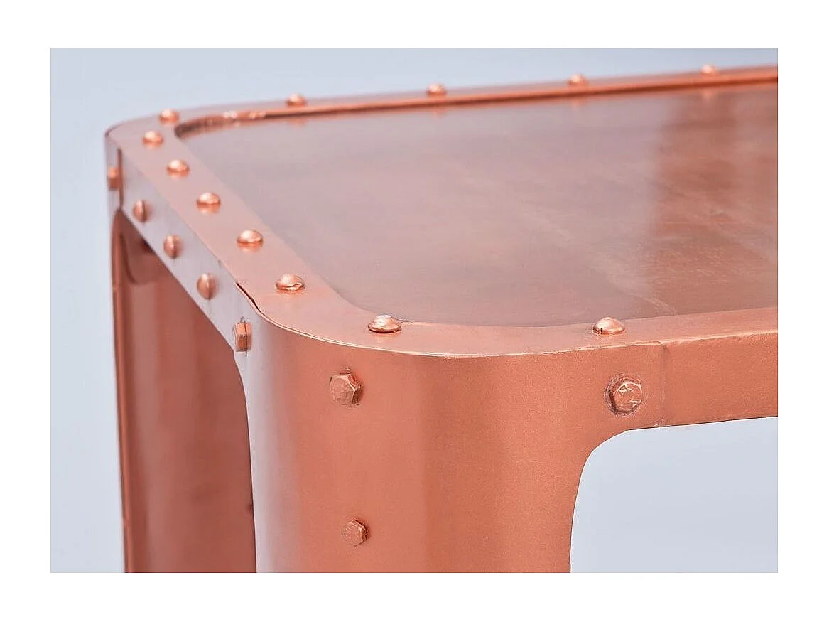 Table Basse Industrielle Métal "Wall" 110cm Cuivre