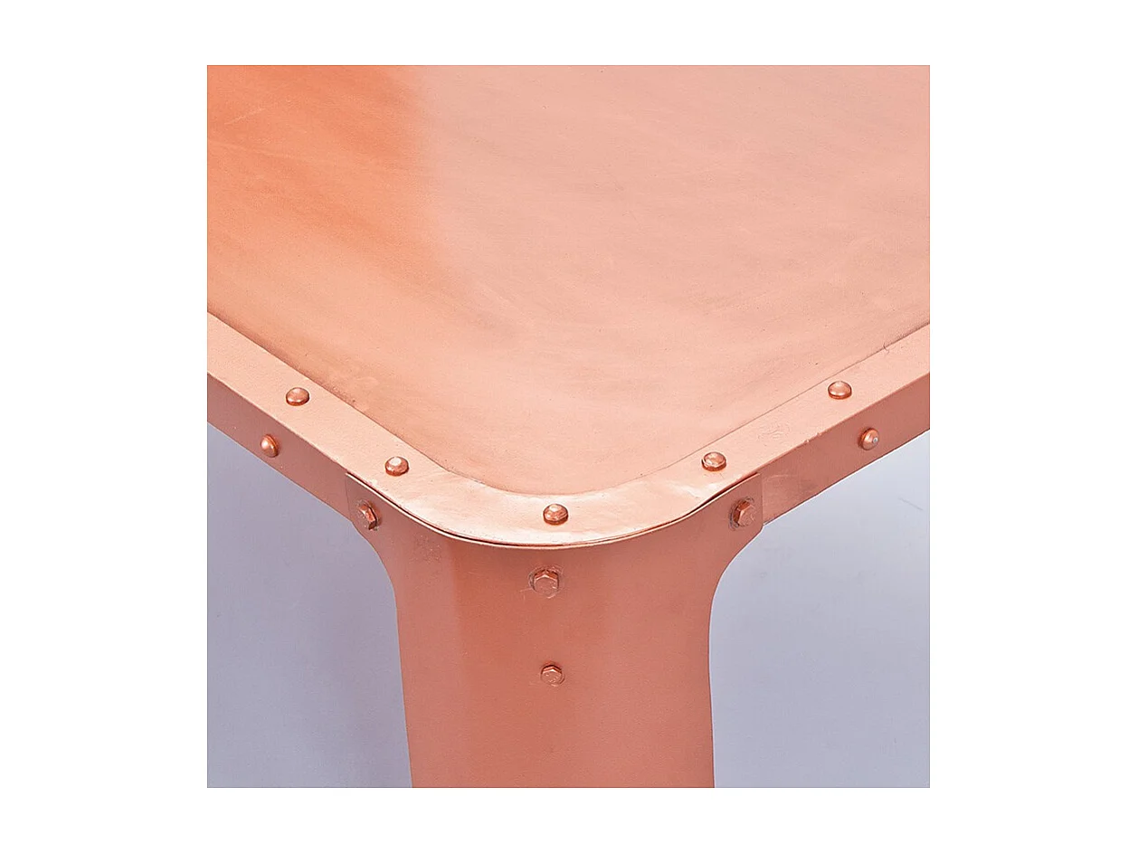 Table Basse Industrielle Métal "Wall" 110cm Cuivre