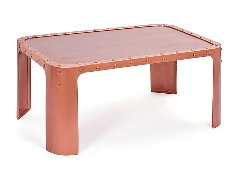 Table Basse Industrielle Métal "Wall" 110cm Cuivre