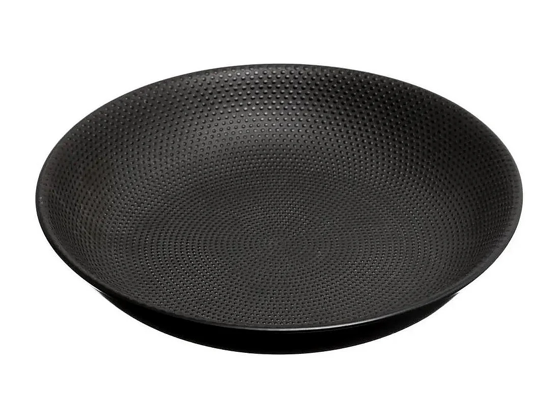 Lot de 6 Assiettes Creuses "Caviar" 20cm Noir