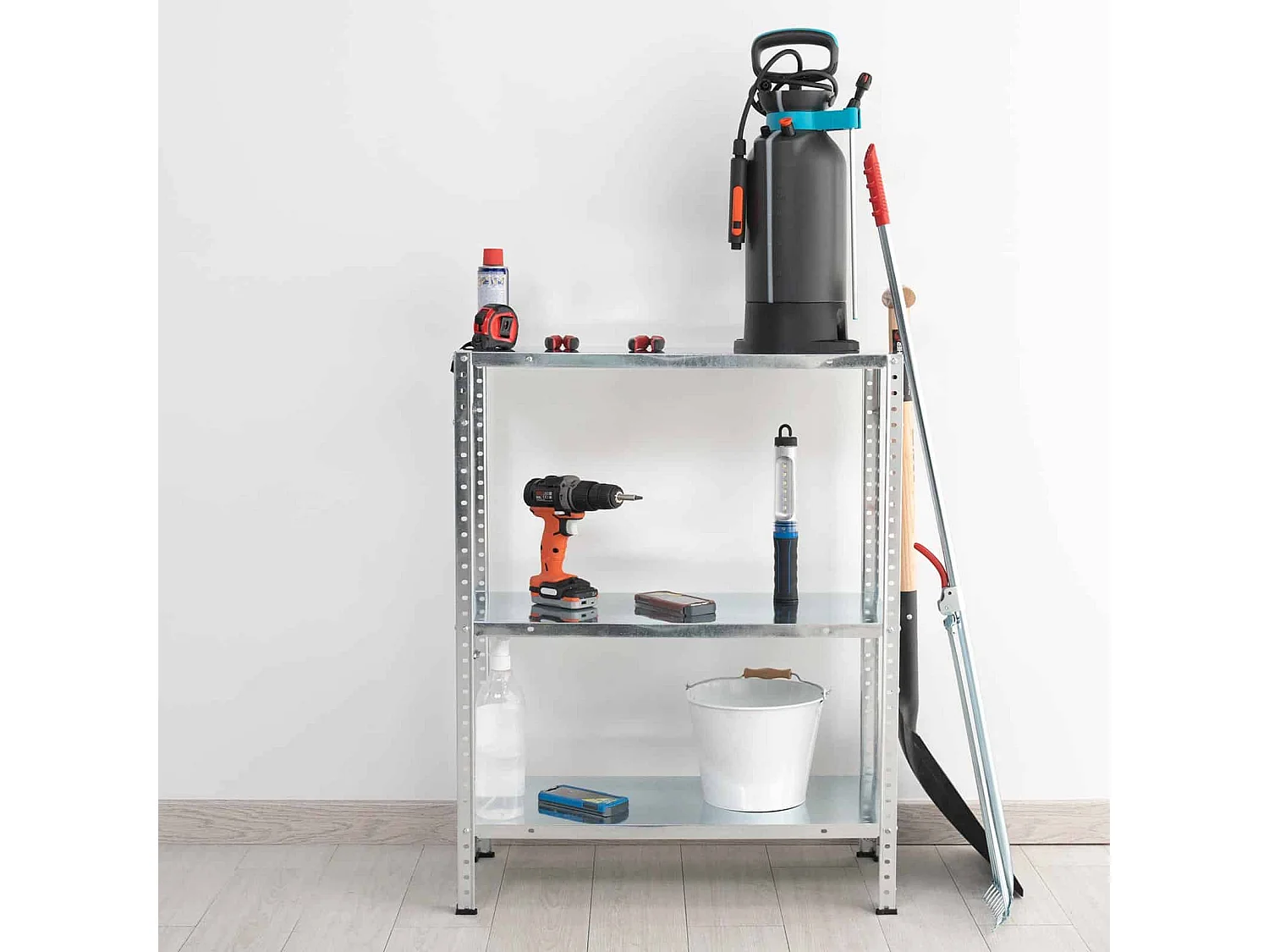 Estantería Metálica Galvanizada CATTERHOUSE Nils Solid 90 - 70x30x90 cm Estantería de Almacenaje con 3 Baldas Soporta hasta 150 kg