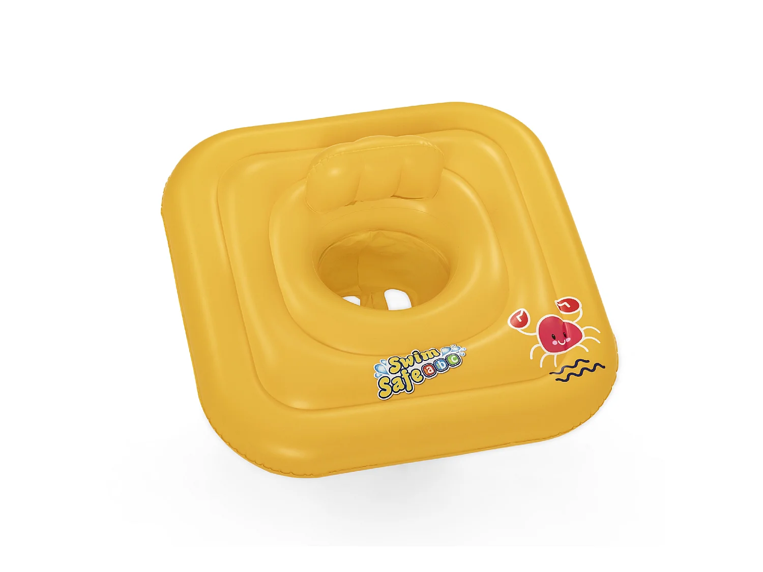 Salvagente Gonfiabile per Bambini di 1-2 Anni Bestway Swin Safe 72x24 cm con Sedile Incluso Colore Giallo