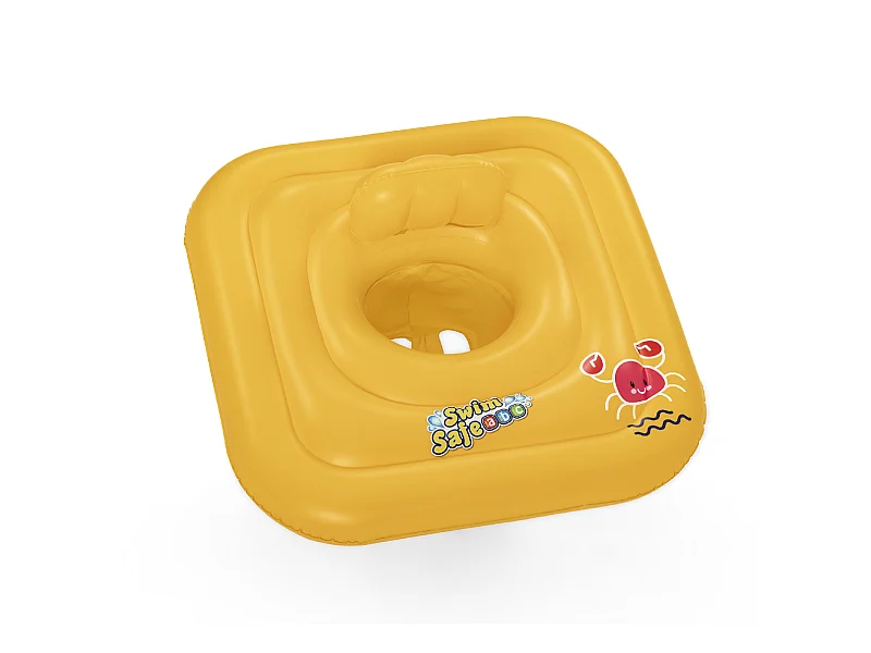 Bouée Gonflable pour Bébés de 1 à 2 ans Bestway Swin Safe 72x24 cm avec Siège Inclus Couleur Jaune