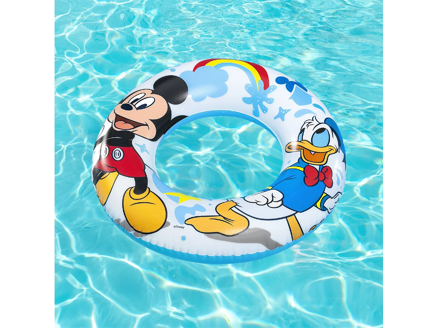 Salvagente Gonfiabile per Bambini da 3 a 6 anni Bestway 48 cm Design Mickey Mousse Doppia Camera D'Aria