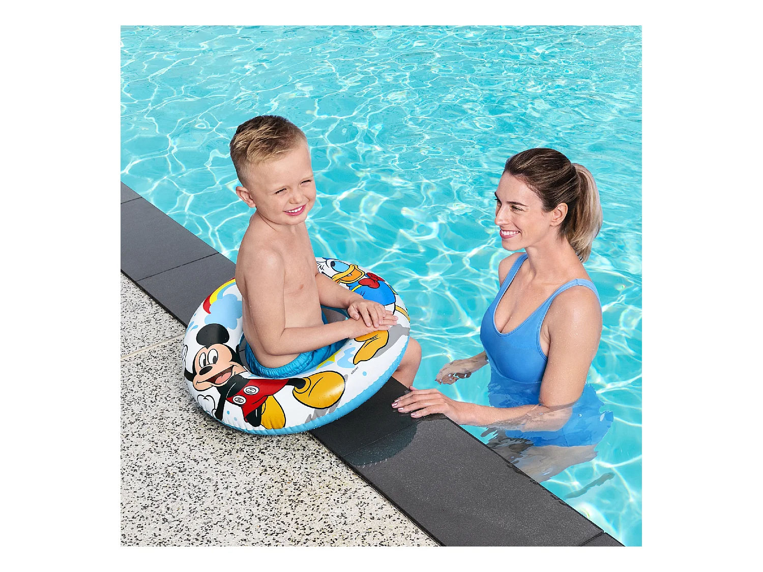 Flotador Hinchable para Niños de 3 a 6 años Bestway 48 cm Diseño de Mickey Mousse Doble Cámara de Aire