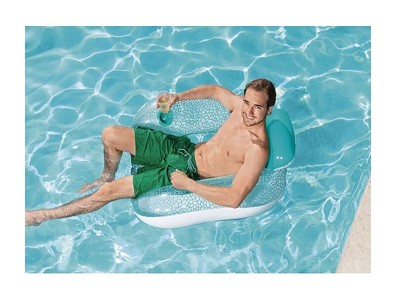 Bouée gonflable - BESTWAY - Kool longe - Vinyle - Adulte - Blanc/Bleu