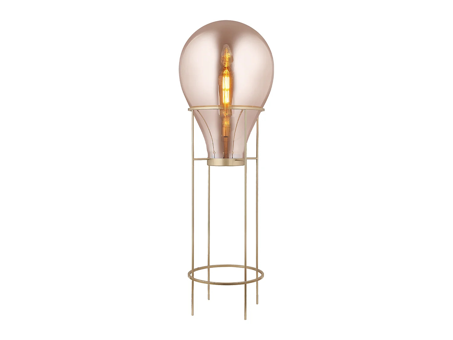 Lámpara de Pie Lumineca Hatann L 50x158 cm Ámbar