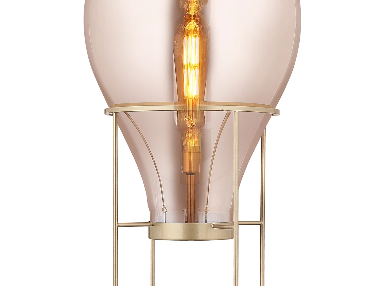 Lámpara de Pie Lumineca Hatann L 50x158 cm Ámbar