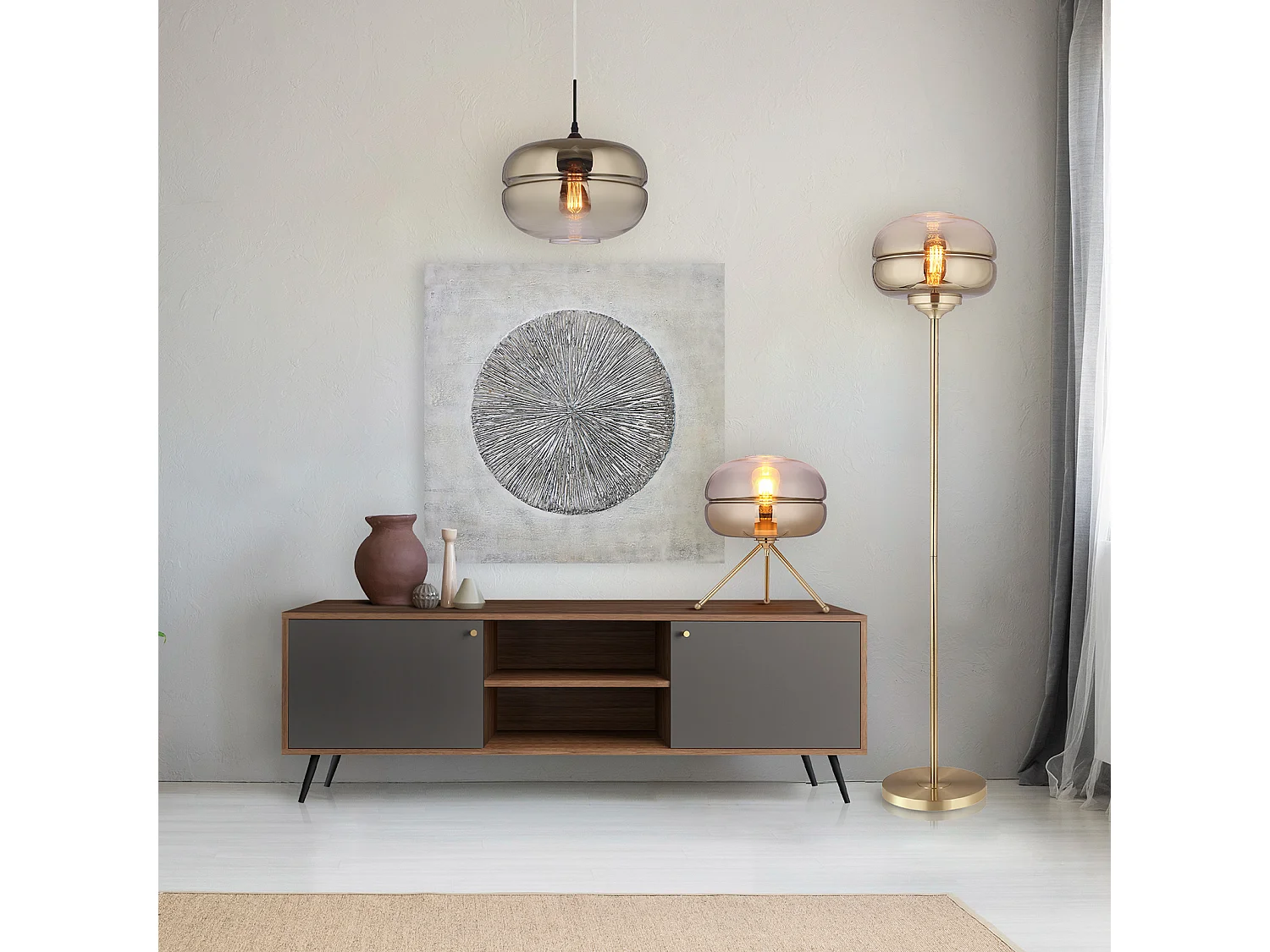 Lampadaire Dabache Or Ø30x160 cm