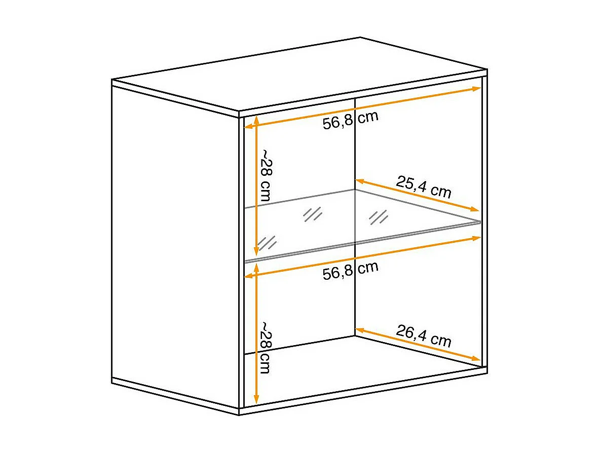 Vitrine Murale LED "Switch" 60cm Blanc