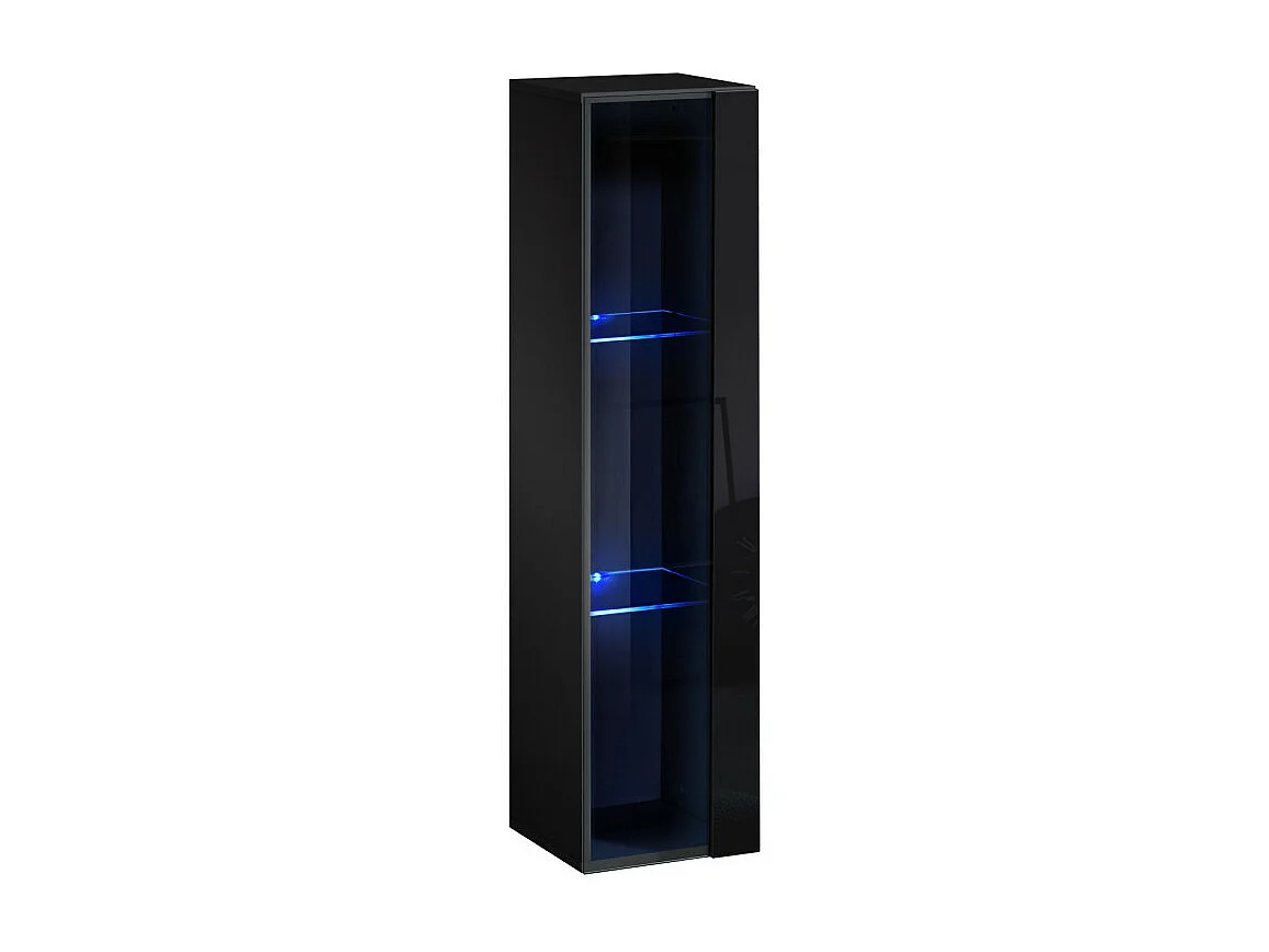Vitrine Murale LED "Switch" 120cm Noir