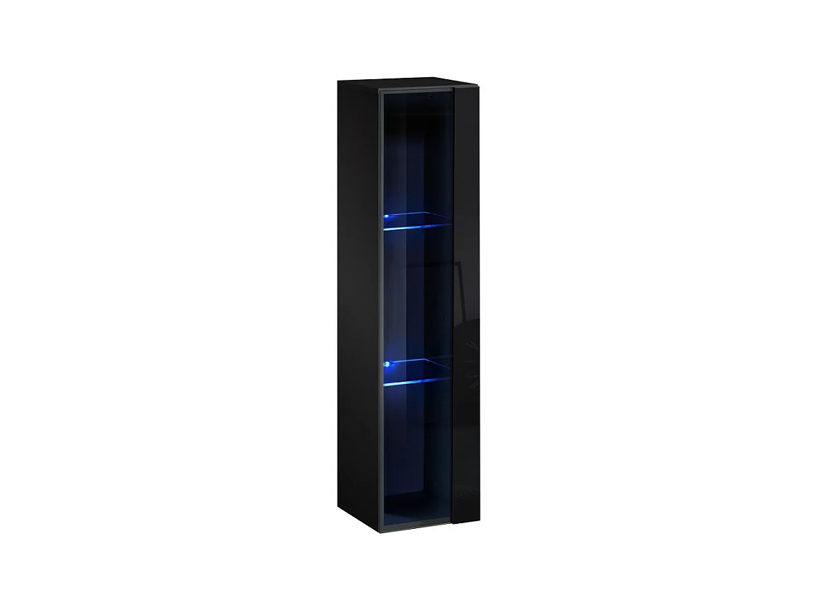 Vitrine Murale LED "Switch" 120cm Noir