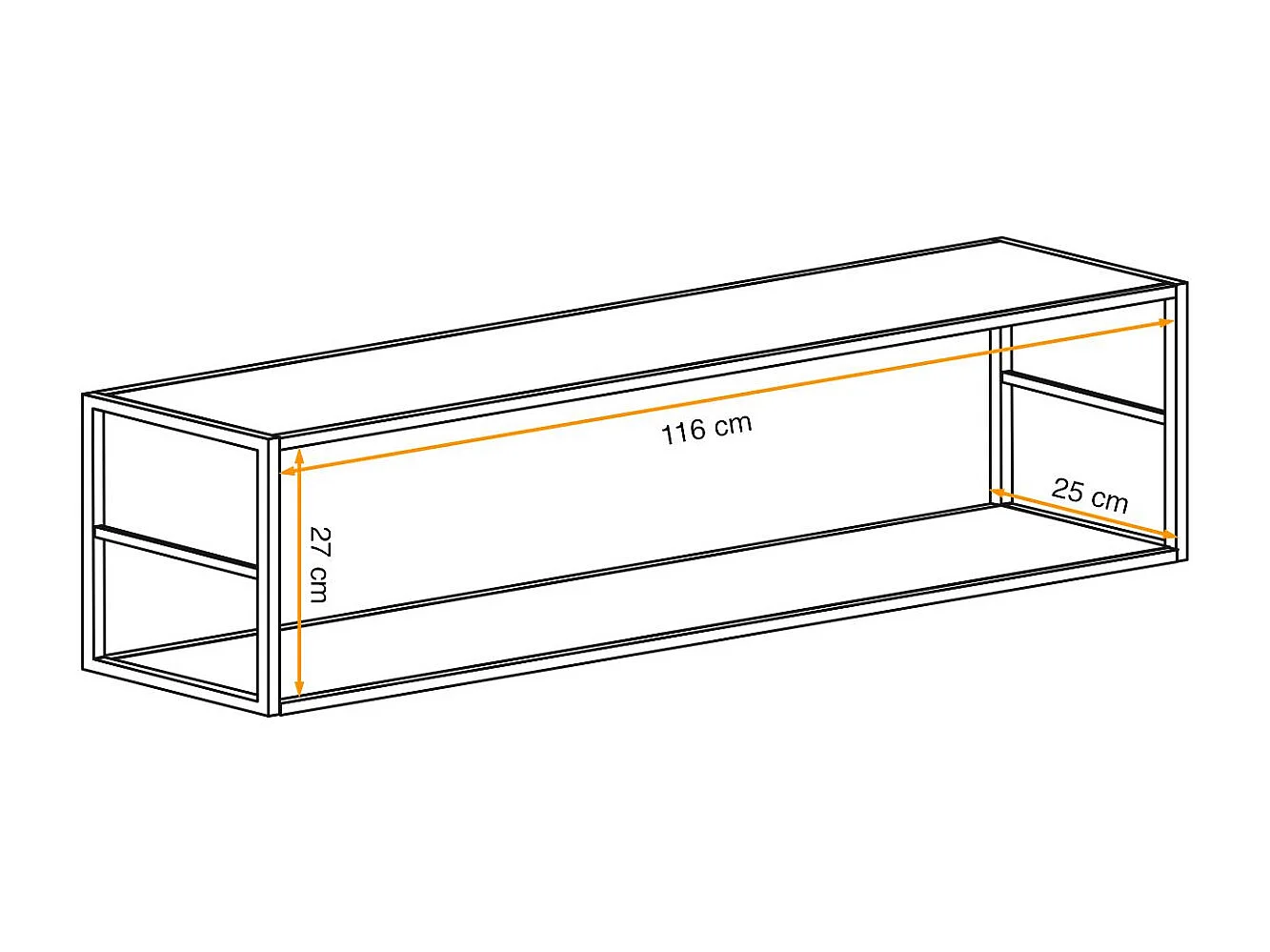 Étagère Murale Design "Switch VII" 120cm Noir